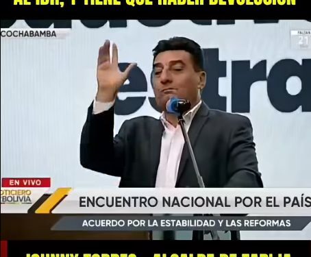 Intervención del Alcalde de Tarija, Johnny Torres, en la cumbre por el país