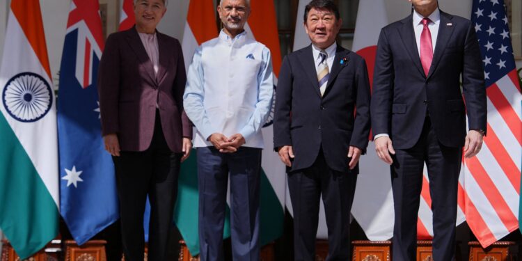 EEUU llamó a reforzar la alianza Quad con India, Japón y Australia en una reunión en Nueva Delhi marcada por tensiones con China