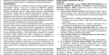 Fondo Nacional de Desarrollo Regional – Resolución Ejecutiva DGE-RCG-0006-RES/26