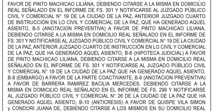 Aviso de Remate contra Ever Miranda Flores y Casilda Flores de Calderón
