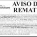 Aviso de Remate contra Jhonny Pascual Luque Quispe