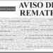 Aviso de Remate contra Luis Quenta Mamani y Yolanda López